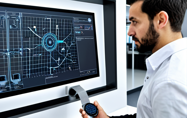 기계설계와 전기 전자 설계 협업 사례 - Smartwatch Design Collaboration**

"Engineers collaborating on a smartwatch design in a modern offic...