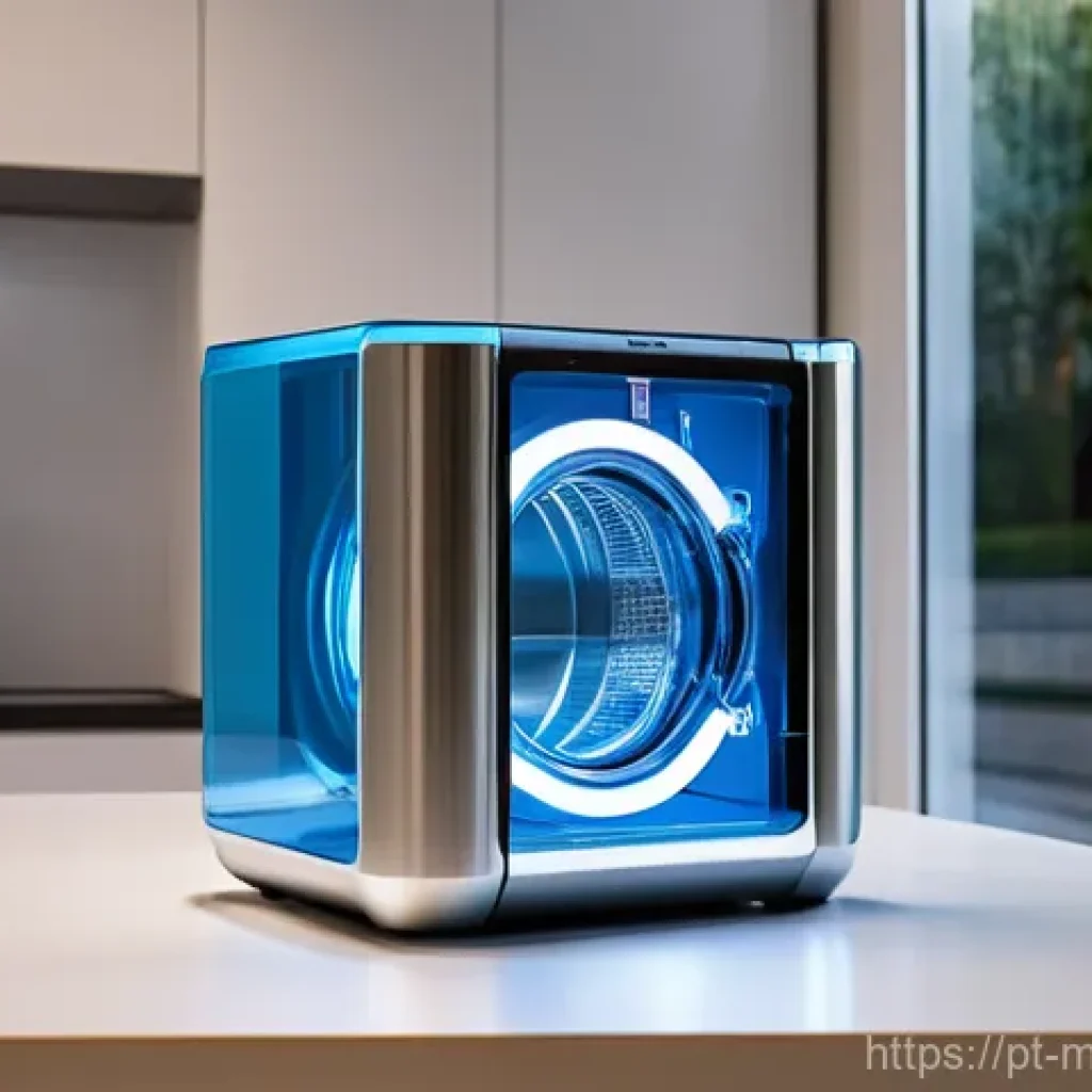 기계설계기사와 전동기 설계 사례 - **Prompt:** "A brightly lit, modern Portuguese kitchen interior. A stylish, transparent blender and ...