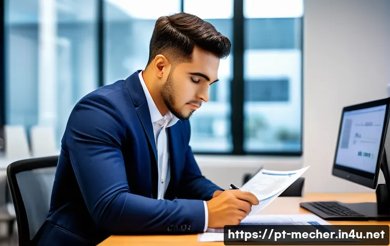 기계설계분야 자격증과 국제 자격증 비교 - A professional Brazilian mechanical engineer in a modern office setting, reviewing technical documen...