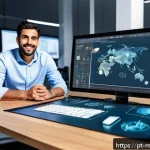 기계설계분야에서의 성공적인 프로젝트 관리 - A modern mechanical engineering workspace featuring a diverse team of engineers collaborating around...